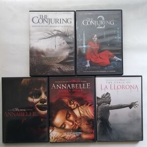 The Conjuring 1 & 2 Annabelle & Comes Home, Curse of LA Llorona DVD Horror Lot 5